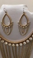 Thalia Sodi New Gold tone and Cubic Zirconia Choker and Earrings
