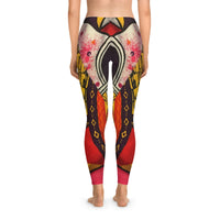 Abstract in Pink Leggings