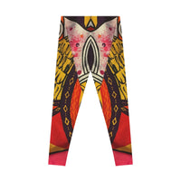 Abstract in Pink Leggings